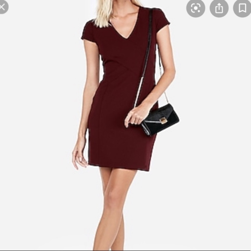 Express Dress Wine Red